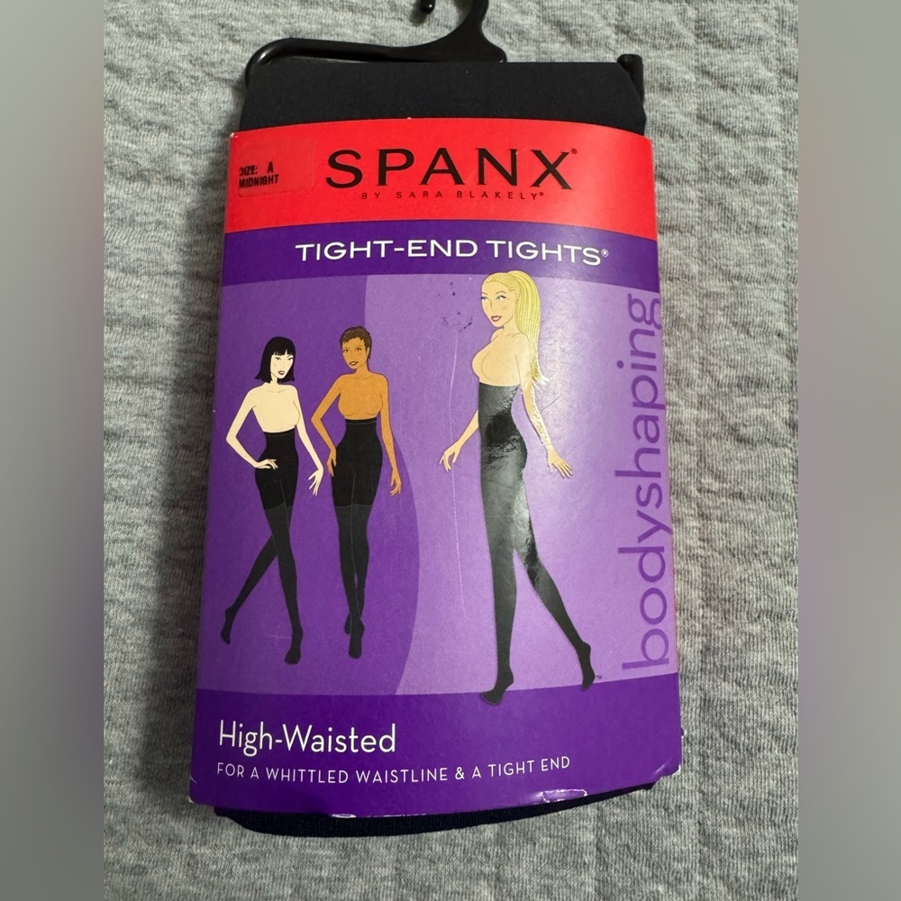 Spanx Tight-End Bodyshaping Tights High Waisted Midnight Color - Picture 1 of 5